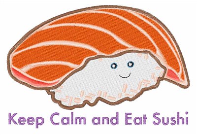 Eat Sushi Machine Embroidery Design