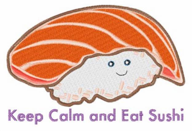 Picture of Eat Sushi Machine Embroidery Design
