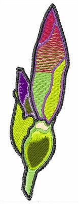 Iris Buds Machine Embroidery Design
