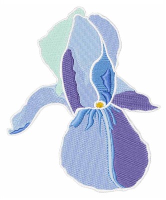 Blue Iris Machine Embroidery Design