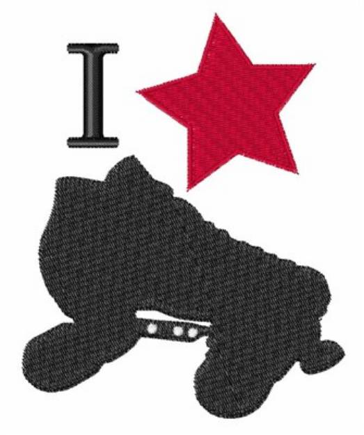 Picture of I Star Skating Machine Embroidery Design