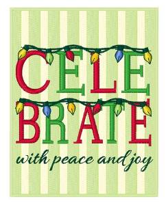 Picture of Celebrate With Peace Machine Embroidery Design