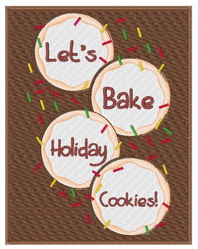 Holiday Cookies Machine Embroidery Design