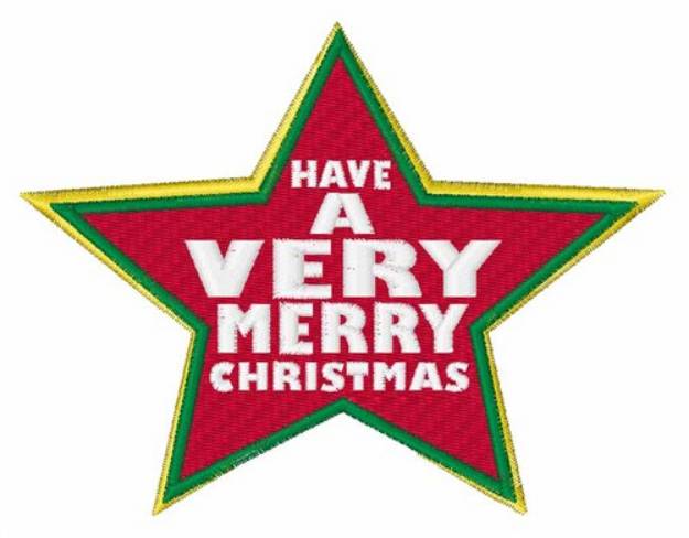 Picture of Very Merry Christmas Machine Embroidery Design