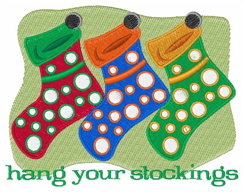 Hang Your Stockings Machine Embroidery Design