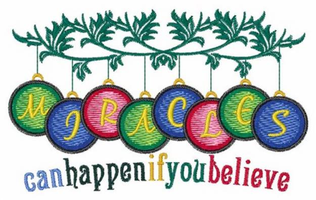 Picture of Miracles Can Happen Machine Embroidery Design