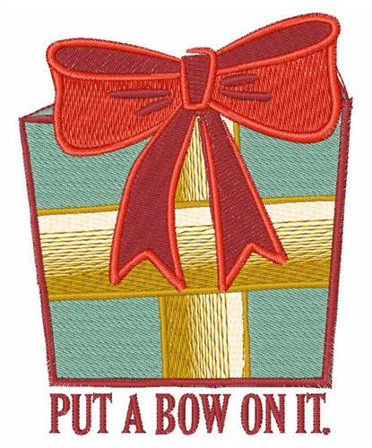 Present With Bow Machine Embroidery Design
