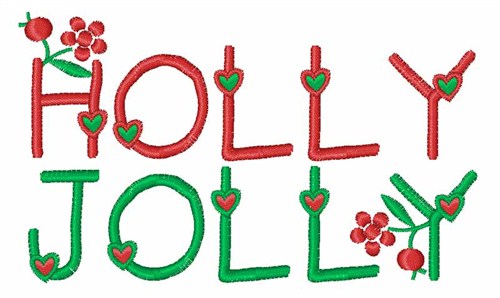 Holly Jolly Machine Embroidery Design
