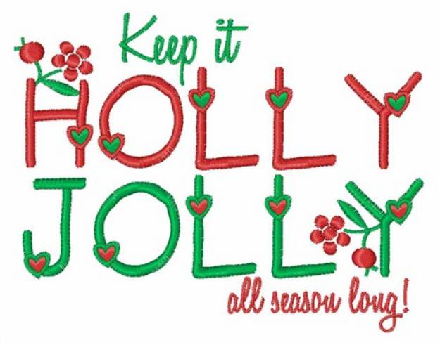 Picture of Keep It Jolly Machine Embroidery Design