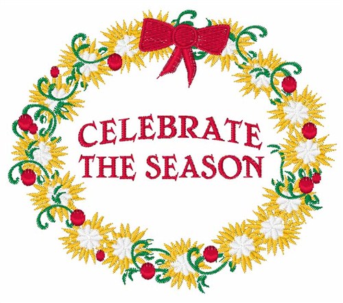 Celebrate The Season Machine Embroidery Design