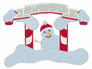 Picture of Holiday Snowman Machine Embroidery Design