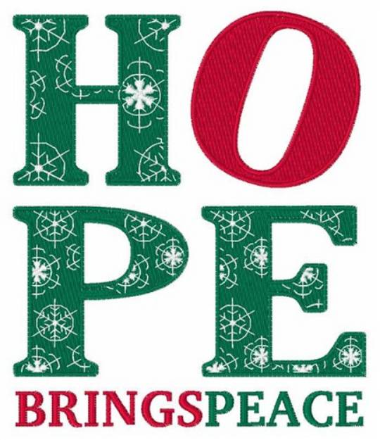 Picture of Hope Brings Peace Machine Embroidery Design