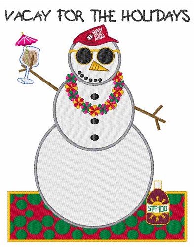 Holiday Vacation Machine Embroidery Design