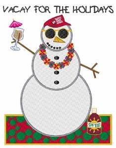 Picture of Holiday Vacation Machine Embroidery Design