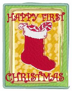 Picture of Happy First Christmas Machine Embroidery Design
