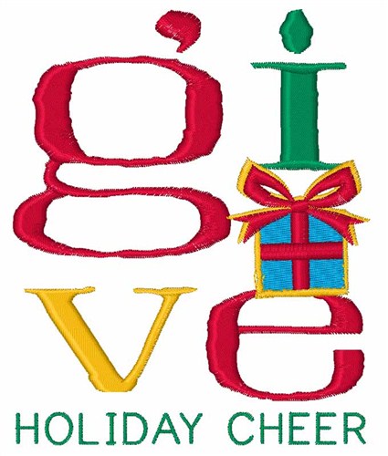 Holiday Cheer Machine Embroidery Design