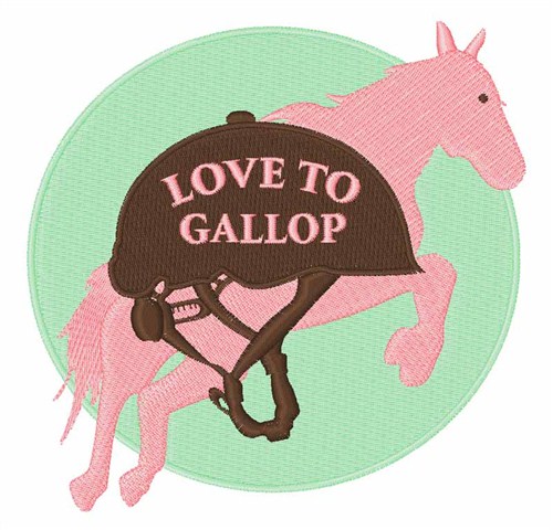 Love To Gallop Machine Embroidery Design