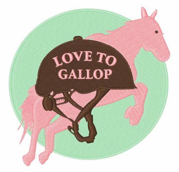 Picture of Love To Gallop Machine Embroidery Design