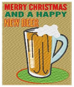 Picture of Happy New Beer Machine Embroidery Design
