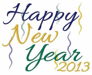 Picture of New Year 2013 Machine Embroidery Design