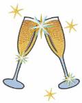 Picture of Champagne Toast Machine Embroidery Design