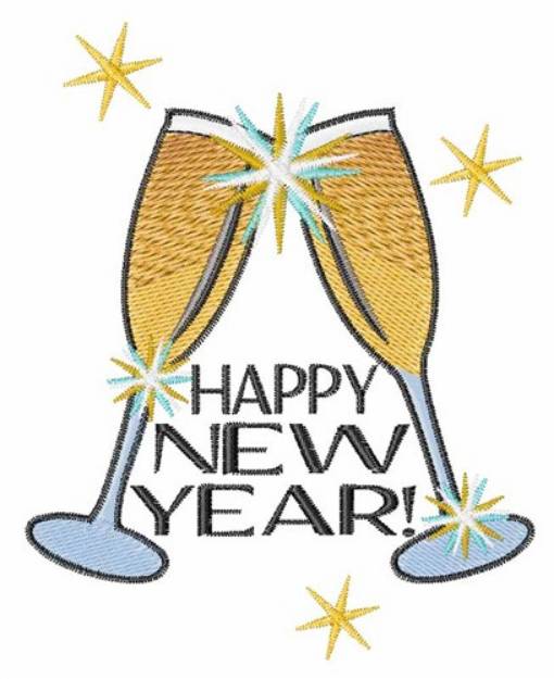 Picture of Happy New Year Machine Embroidery Design