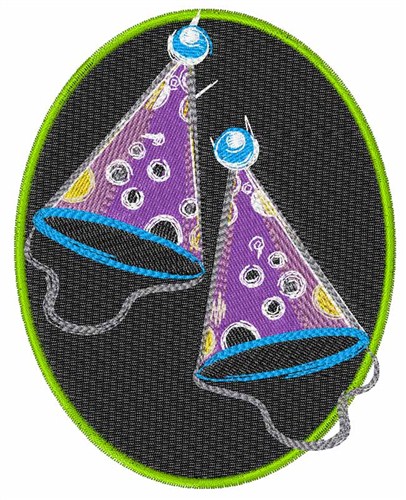 Party Hats Machine Embroidery Design