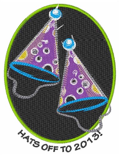 2013 Party Hat Machine Embroidery Design