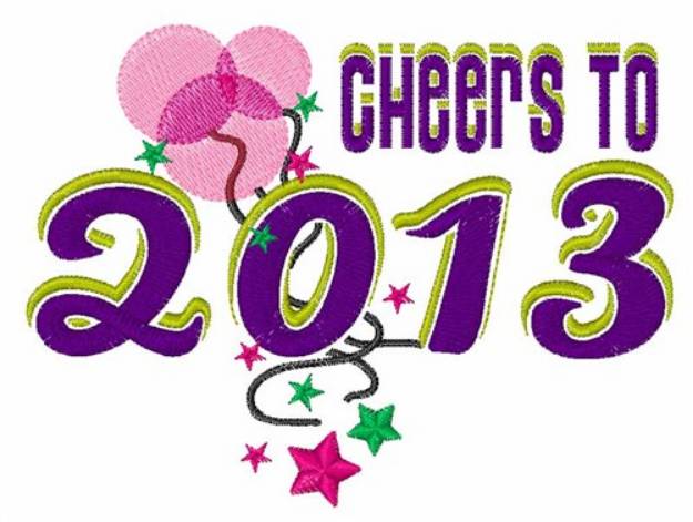 Picture of Cheers To 2013 Machine Embroidery Design