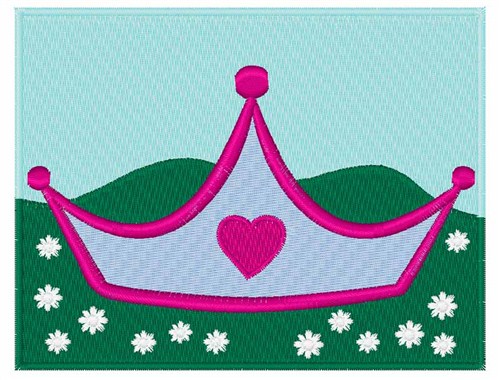 Princess Crown Machine Embroidery Design