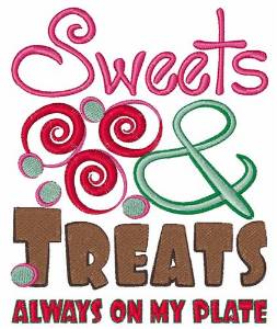 Picture of Sweets On My Plate Machine Embroidery Design