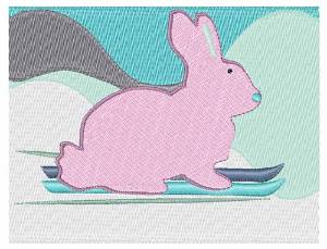 Picture of Snow Rabbit Machine Embroidery Design