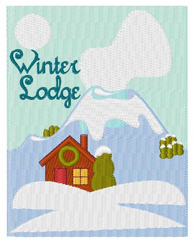 Winter Lodge Machine Embroidery Design