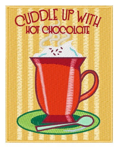 Hot Chocolate Mug Machine Embroidery Design