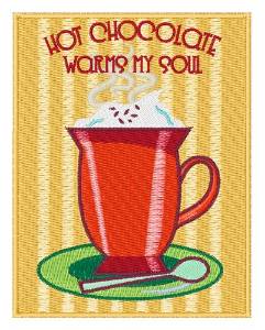 Picture of Hot Chocolate Warms Machine Embroidery Design