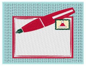 Picture of Christmas Note Machine Embroidery Design