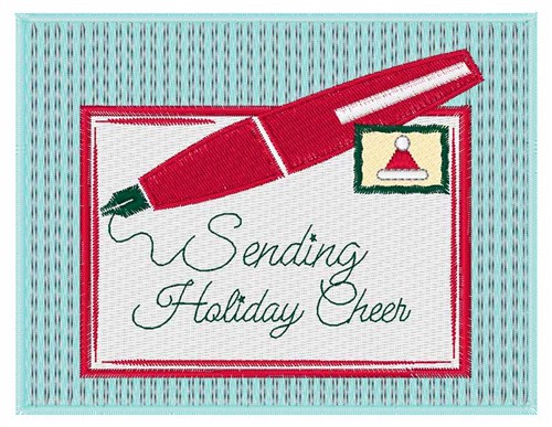 Holiday Letter Machine Embroidery Design
