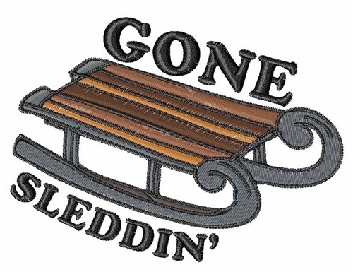 Gone Sleddin Machine Embroidery Design