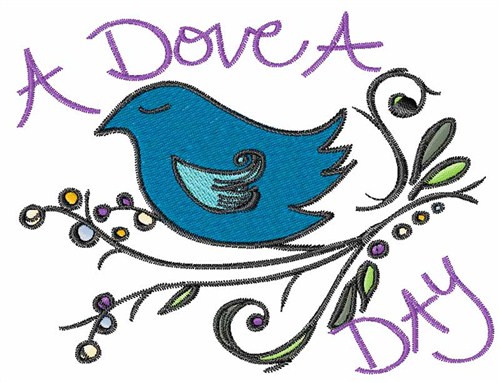 Dove A Day Machine Embroidery Design