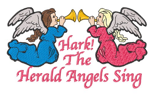 Hearld Angels Sing Machine Embroidery Design