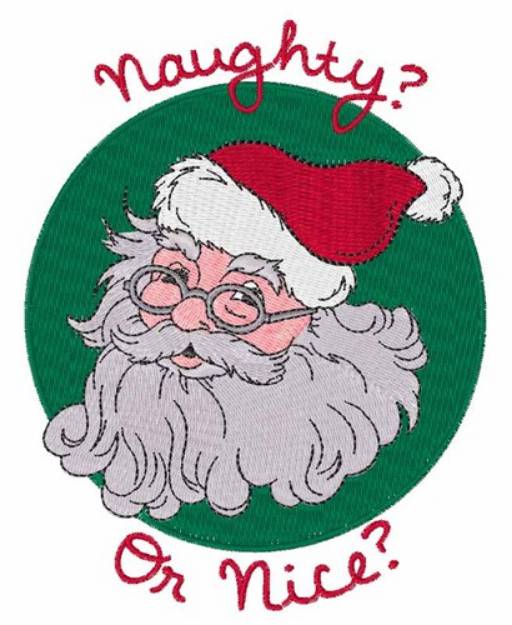 Picture of Naughty Or Nice Machine Embroidery Design
