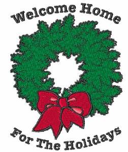 Picture of Welcome Wreath Machine Embroidery Design