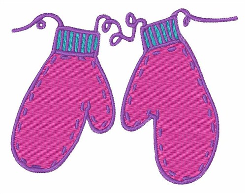 Pair Of Mittens Machine Embroidery Design