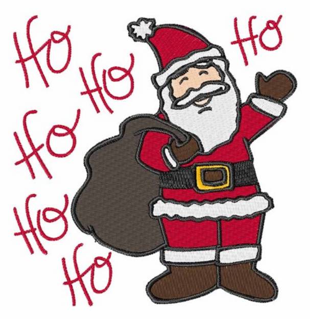 Picture of Ho Ho Santa Machine Embroidery Design
