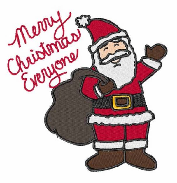Picture of Merry Christmas Everyone Machine Embroidery Design