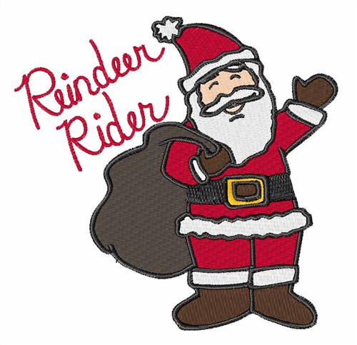 Reindeer Rider Machine Embroidery Design