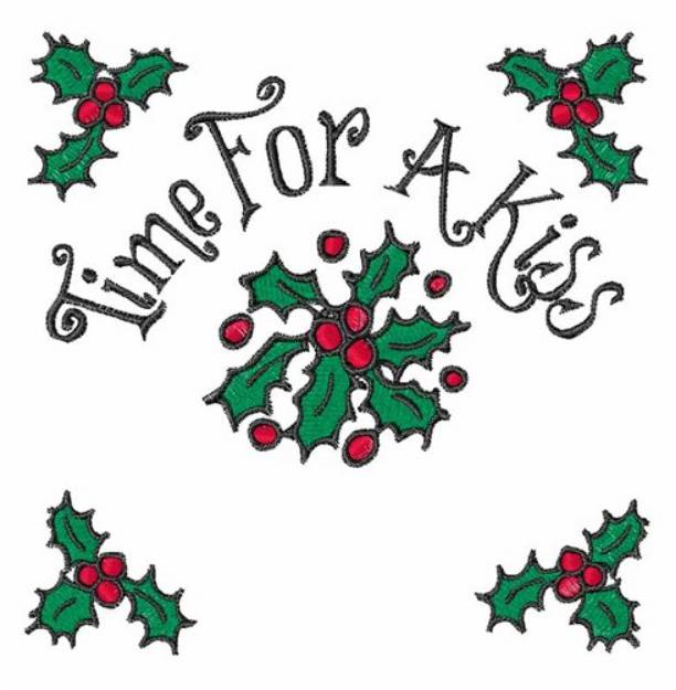 Picture of Christmas Kiss Machine Embroidery Design