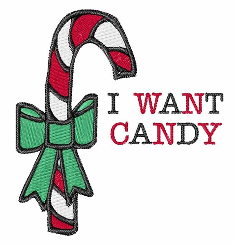 I Want Candy Machine Embroidery Design