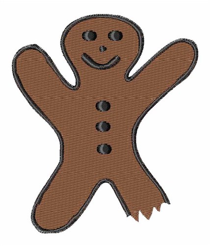 Bitten Gingerbread Machine Embroidery Design