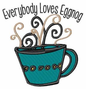 Picture of Love Eggnog Machine Embroidery Design